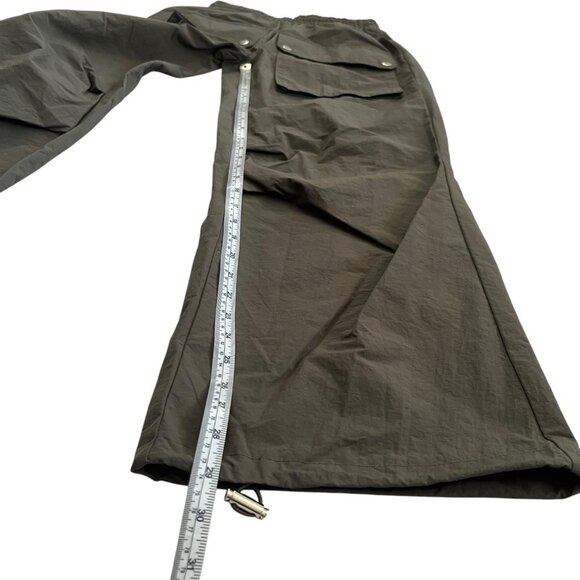 BY.DYLN Cargo Wide Leg Pants Green‎ Small Utility Streetwear Gorpcore Nylon - Picture 9 of 10